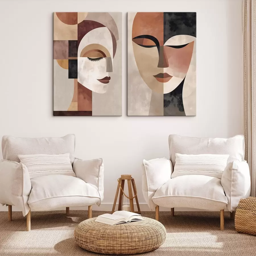 murales rostros femeninos abstractos m30258