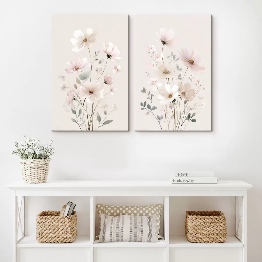 wall murals delicate wildflowers m30263