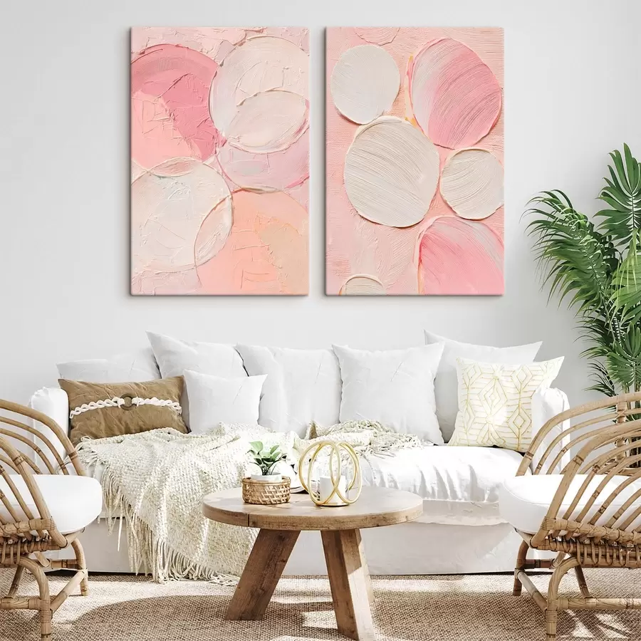 murales Armonía de formas redondeadas y tonos suaves en un estilo artístico m30141