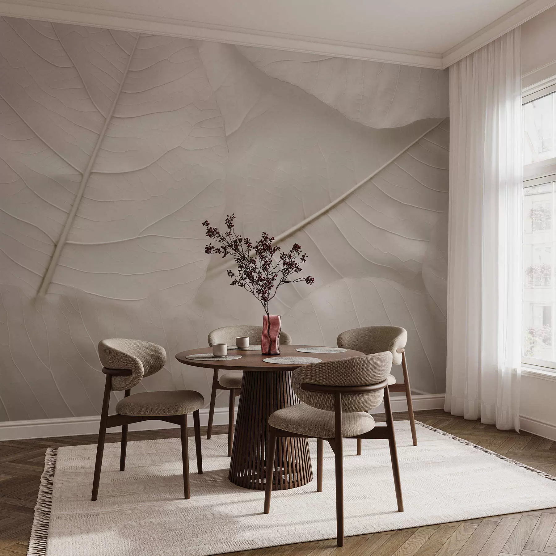 Wall Mural Photo Wallpaper Elegant Leaf w05328