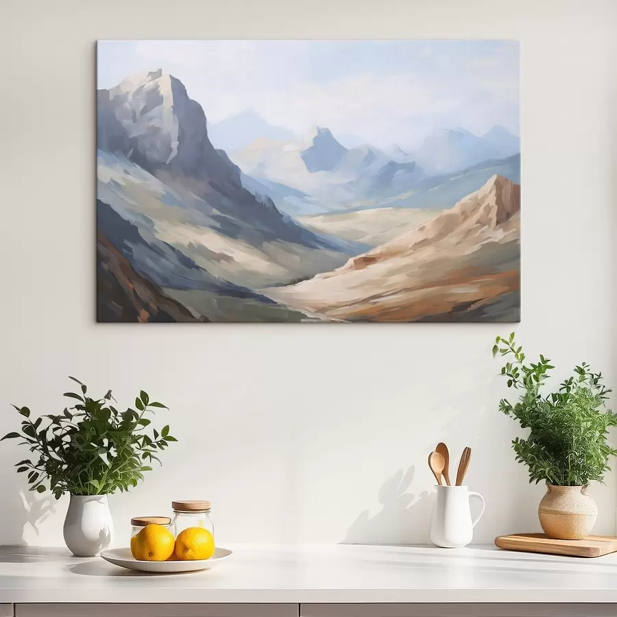 murales Paisaje de montaña imitación de pintura s48589