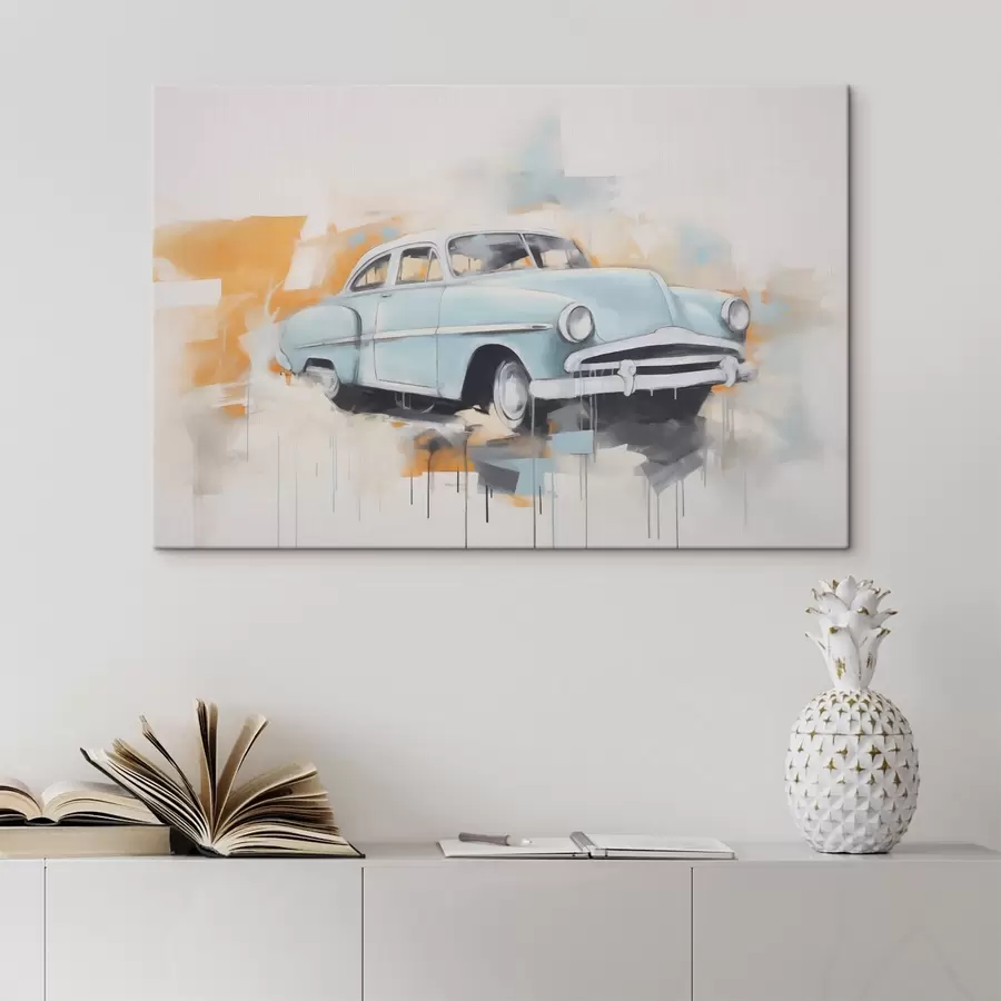 murales Abstracción con un coche s48595