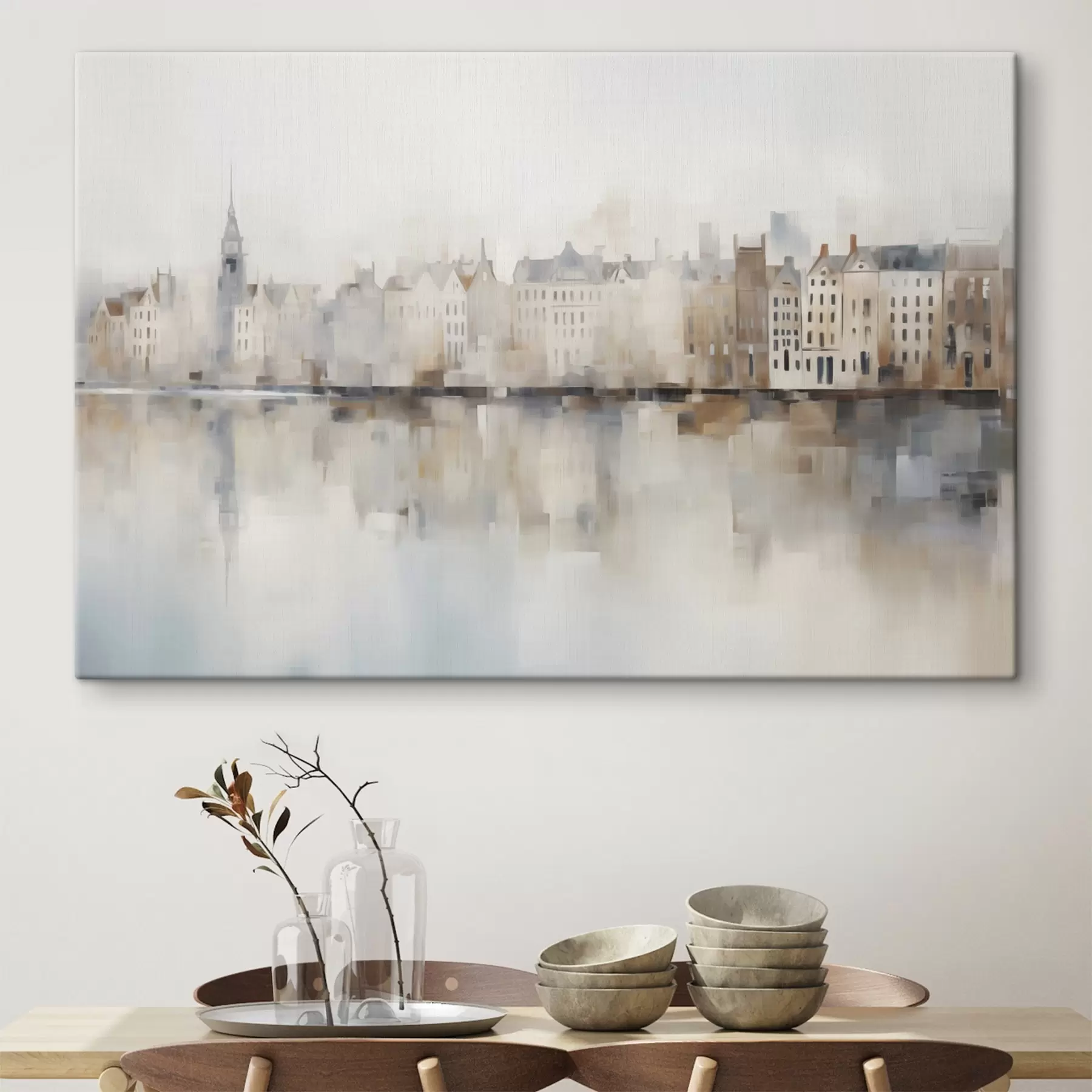 wall murals Cityscape imitation painting s48596