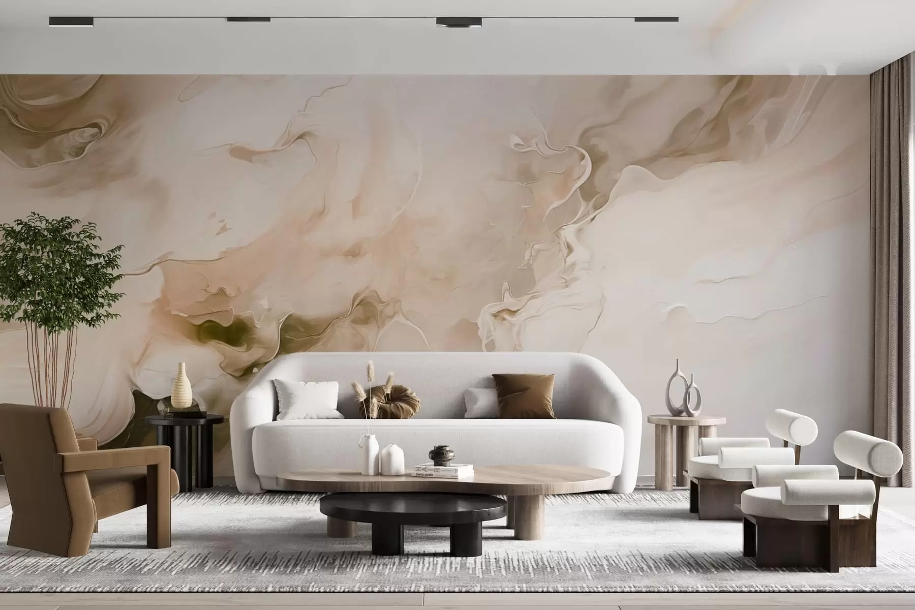 Wall Mural Photo Wallpaper Refined marble veining w05441v1