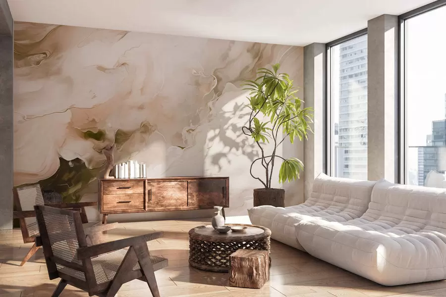 wall murals Refined marble veining w05441v1