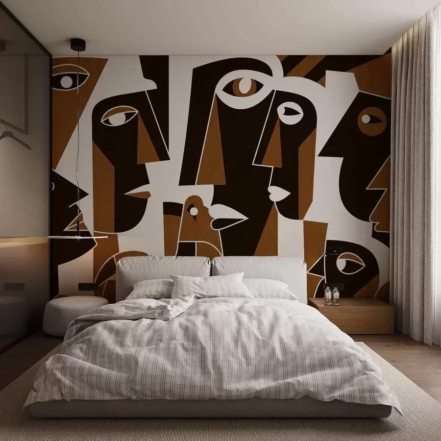 Wall Mural Photo Wallpaper Faces in african style w05446