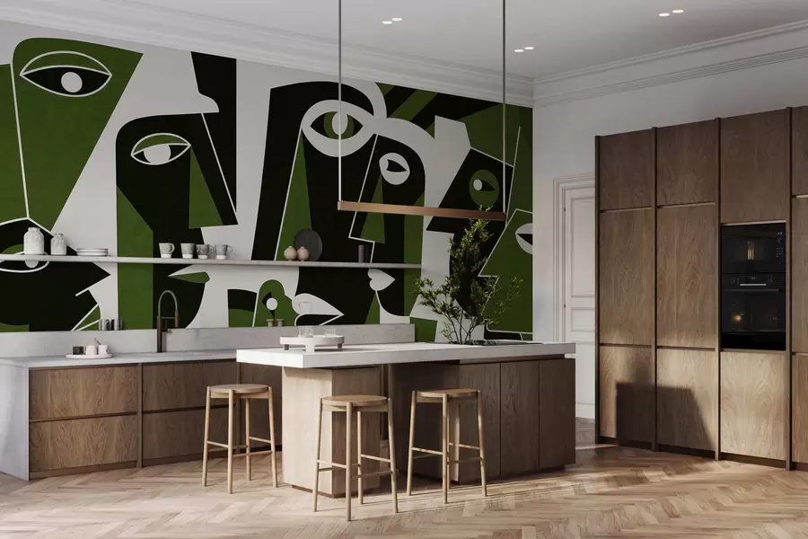 Wall Mural Photo Wallpaper Faces in african style w05446v3