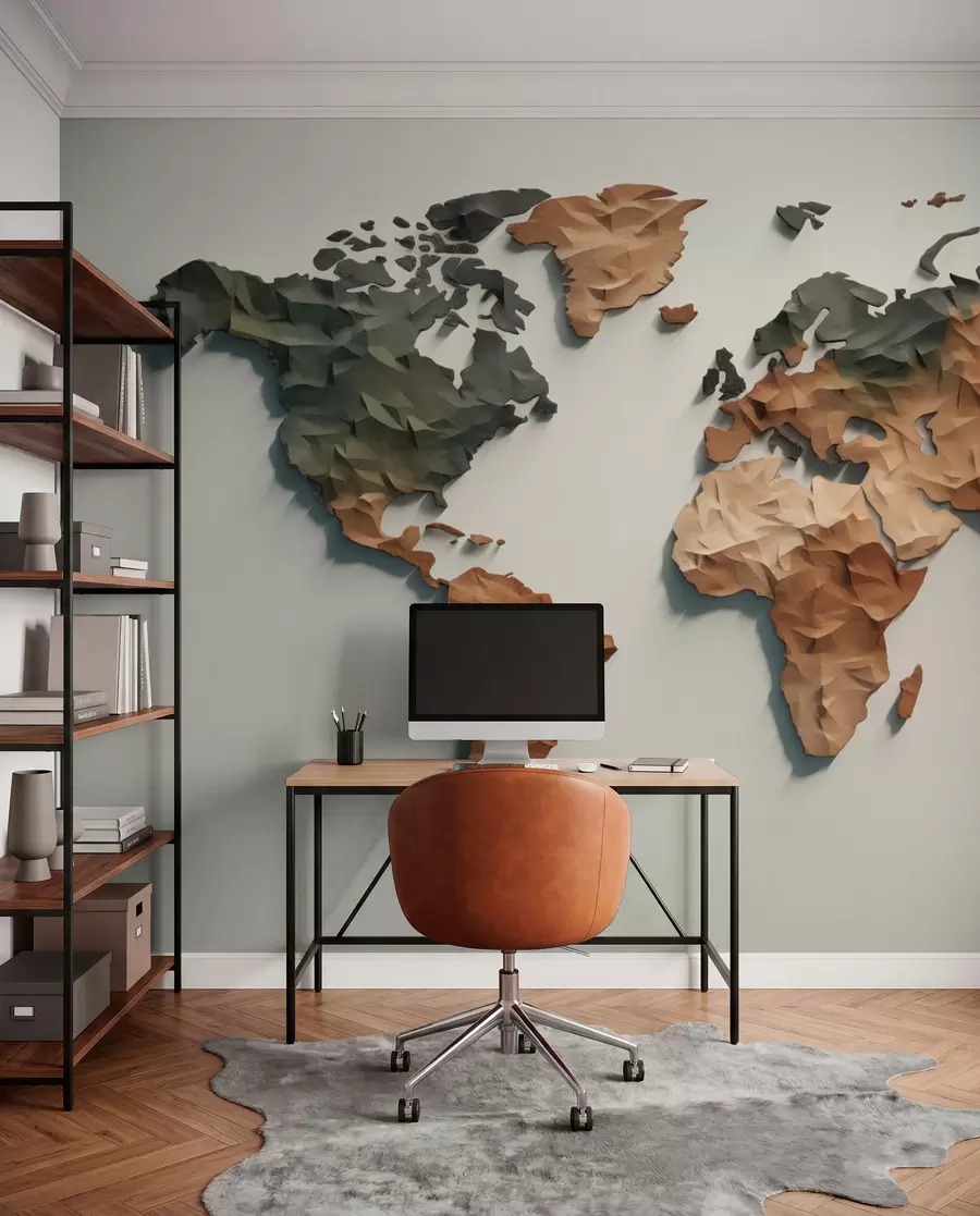 wall murals Abstract World Map c00011