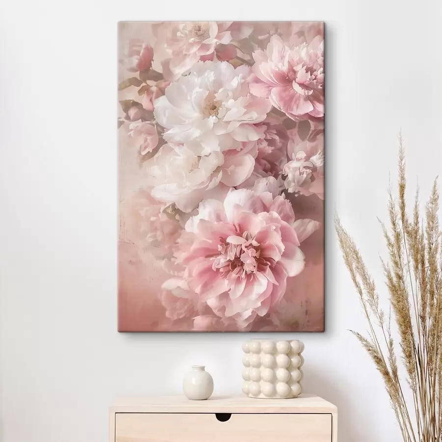 murales Delicadas flores de peonía s48566