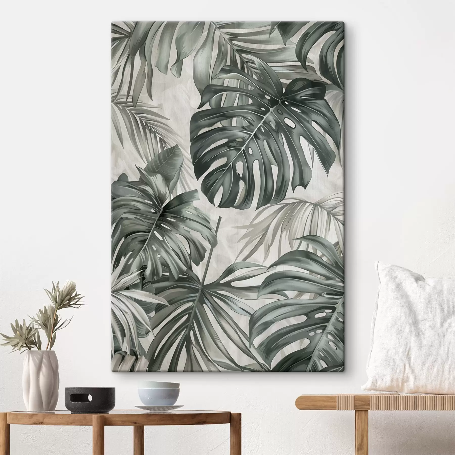 murales Hojas de monstera, estilo contemporáneo s48576