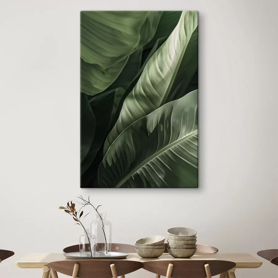 wall murals Botany, tropical leaves s48577