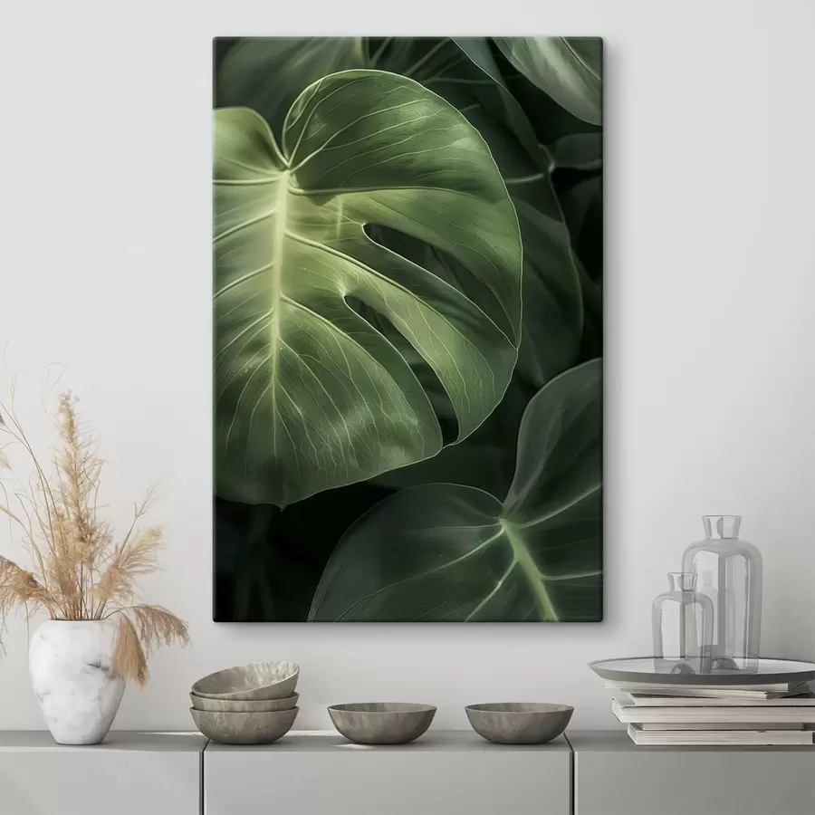 murales Grandes hojas tropicales s48578