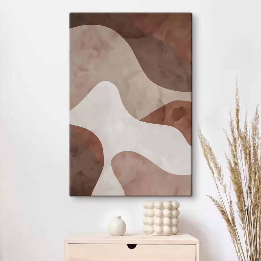 murales Formas abstractas en tonos beige, minimalismo s48579