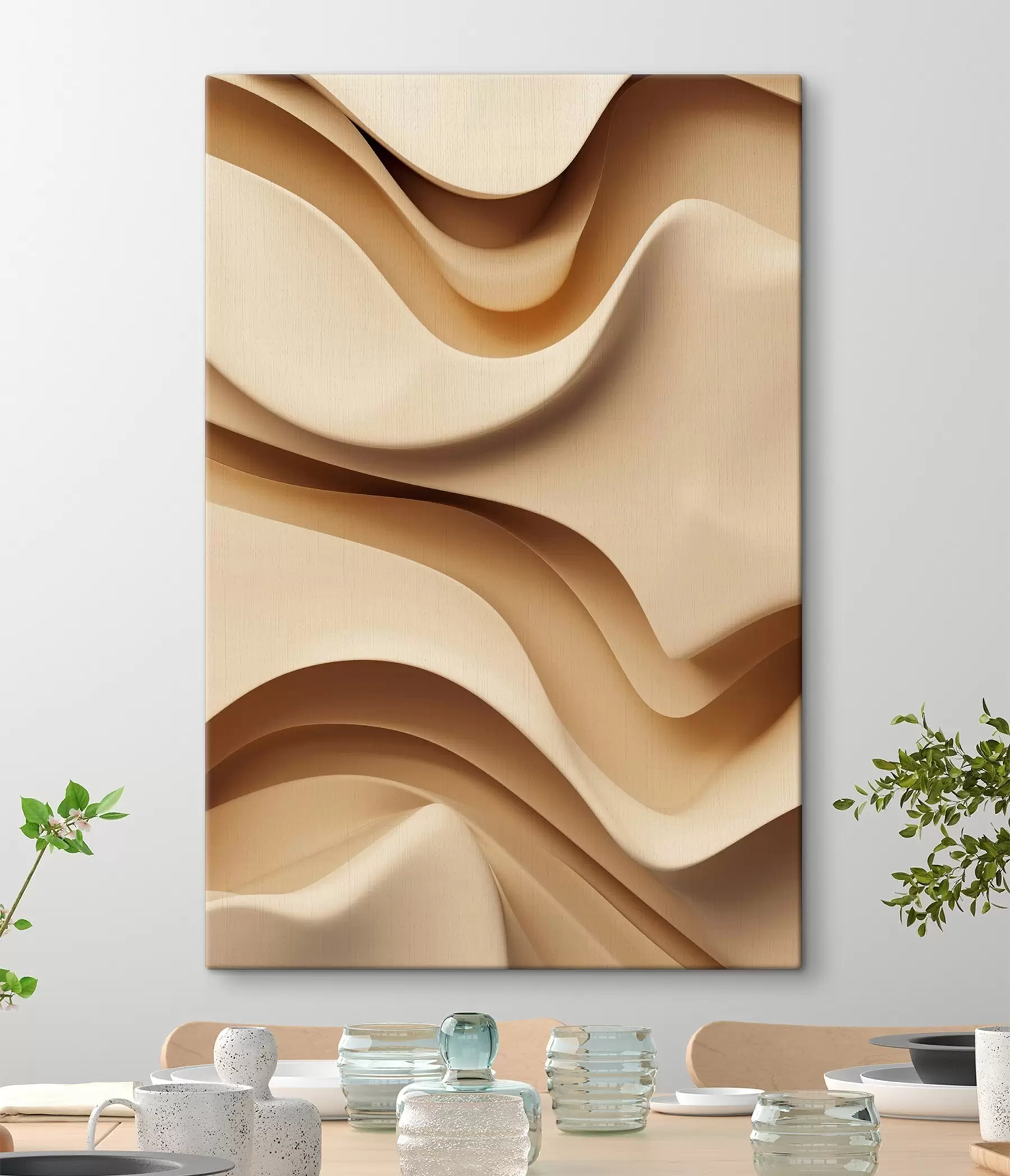 murales Olas abstractas, interior contemporáneo s48586