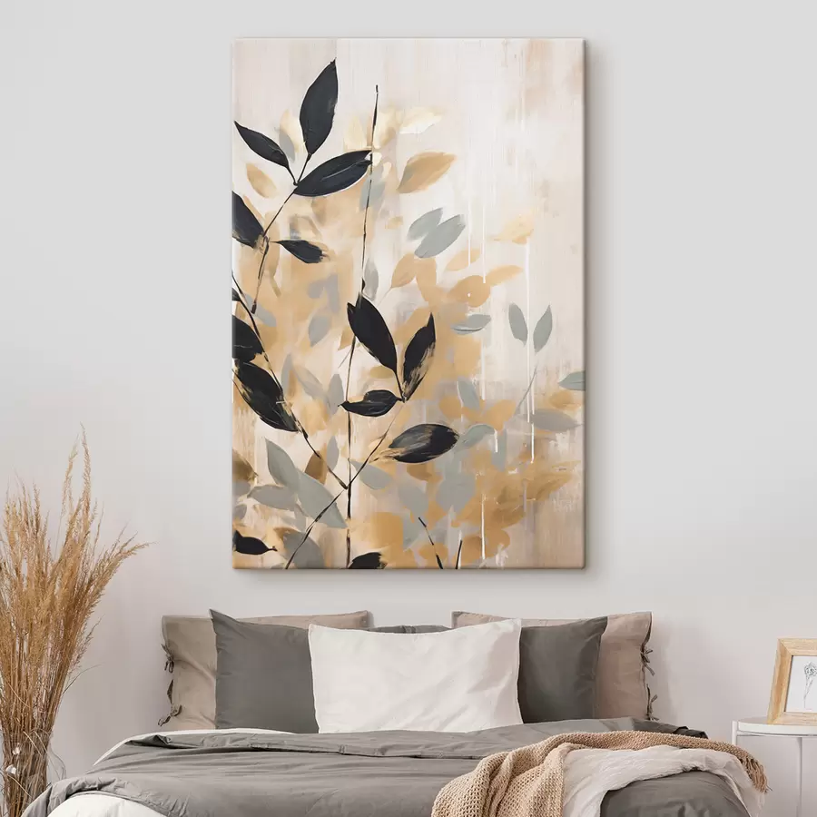 wall murals An abstraction with a branch of leaves s48608