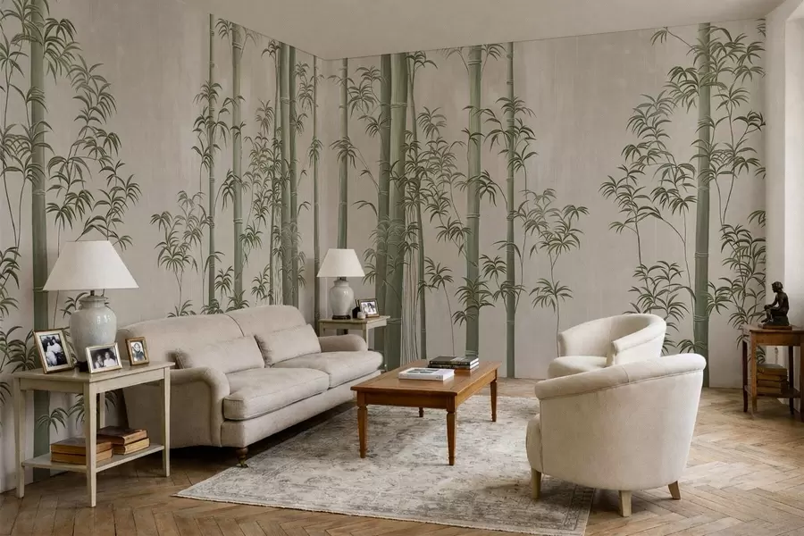 murales Bambú verde claro w05120v1