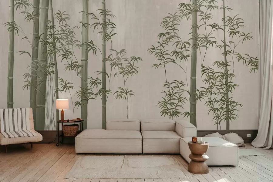 Wall Mural Photo Wallpaper Light green bamboo  w05120v1