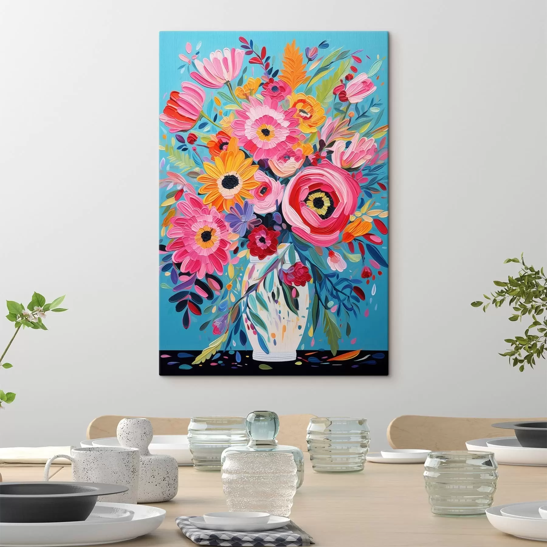 wall murals Bright flowers s48644