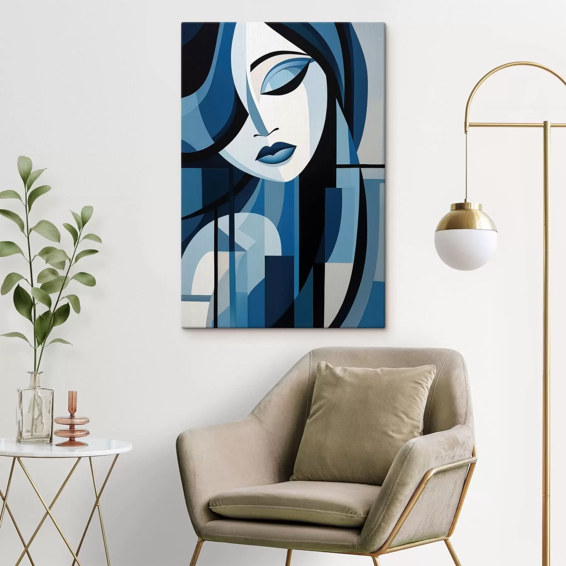 wall murals Abstract face s48661
