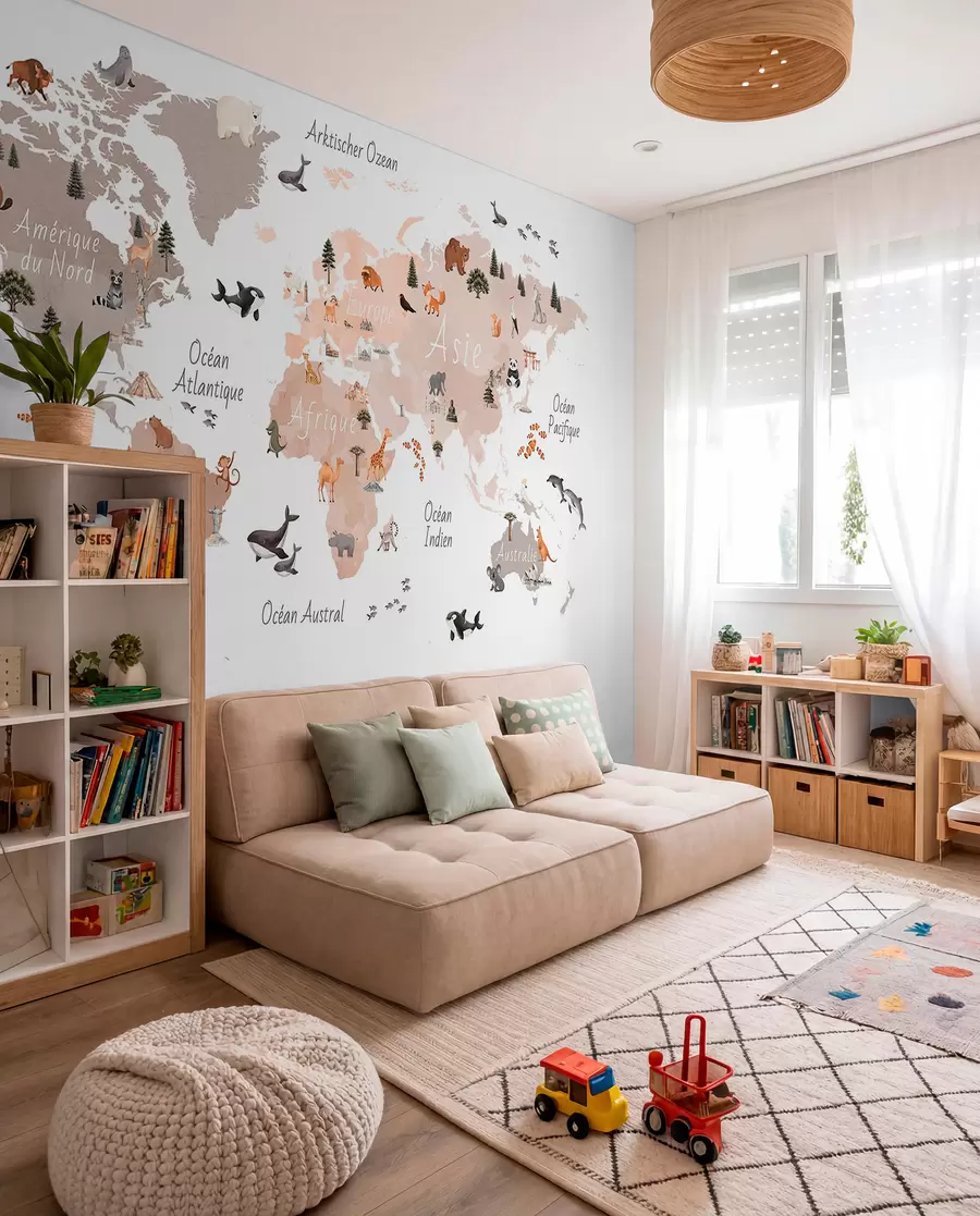peintures murales Faune en français — beige c00009frv3
