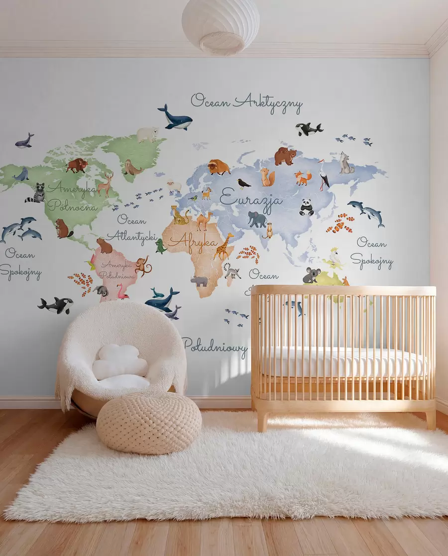 murales Fauna pastel en polaco c00012pl
