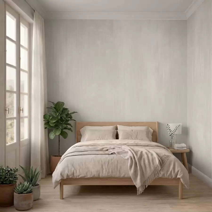Wall Mural Photo Wallpaper Light beige background with subtle vertical texture w05121