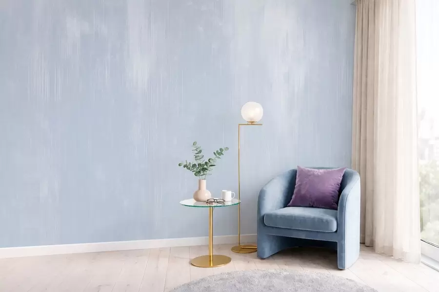 peintures murales Fond bleu clair avec une texture verticale délicate w05121v1