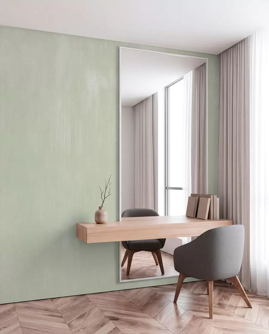 peintures murales Fond vert pâle avec une légère texture verticale w05121v3