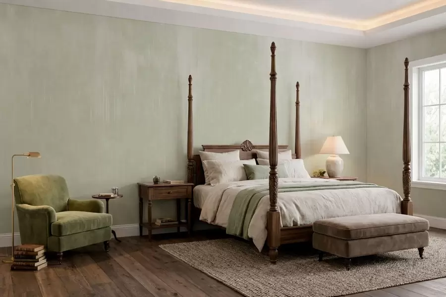 wall murals Pale green background with light vertical texture w05121v3