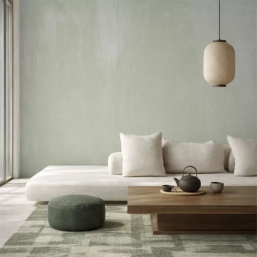 peintures murales Fond vert pâle avec une légère texture verticale w05121v3