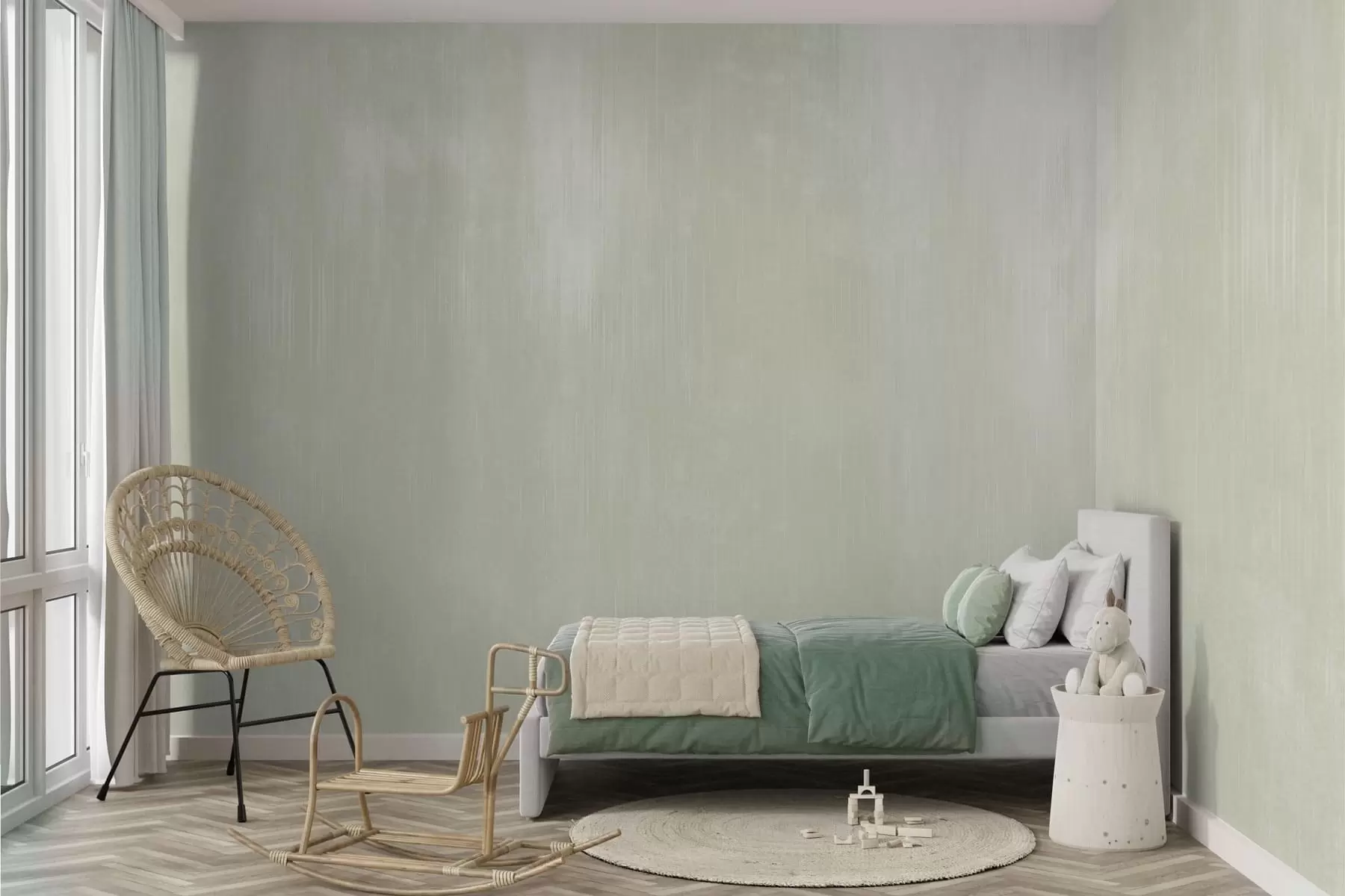 murais de parede Fundo verde-claro com uma leve textura vertical w05121v3