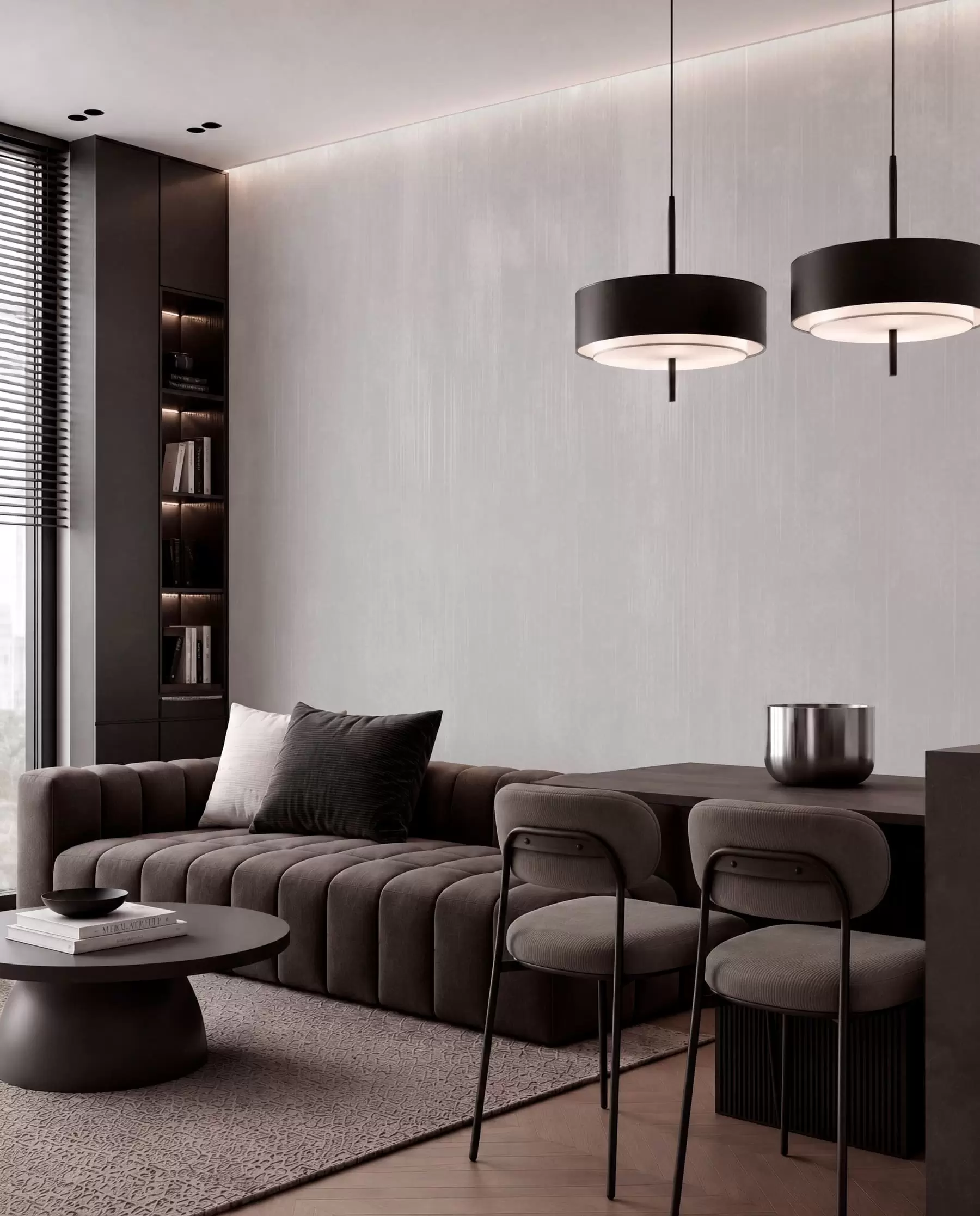 wall murals Light gray background with even vertical texture w05121v4