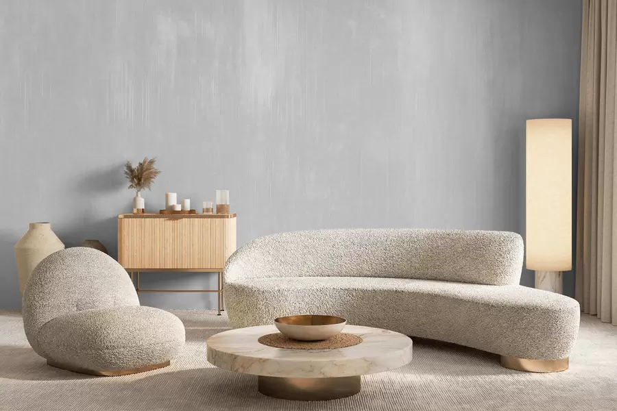 wall murals Light gray background with even vertical texture w05121v4
