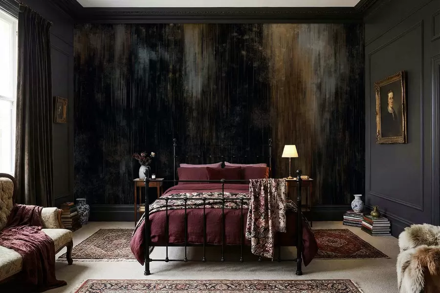 wall murals Dark abstract background with vertical streaks w05121v5