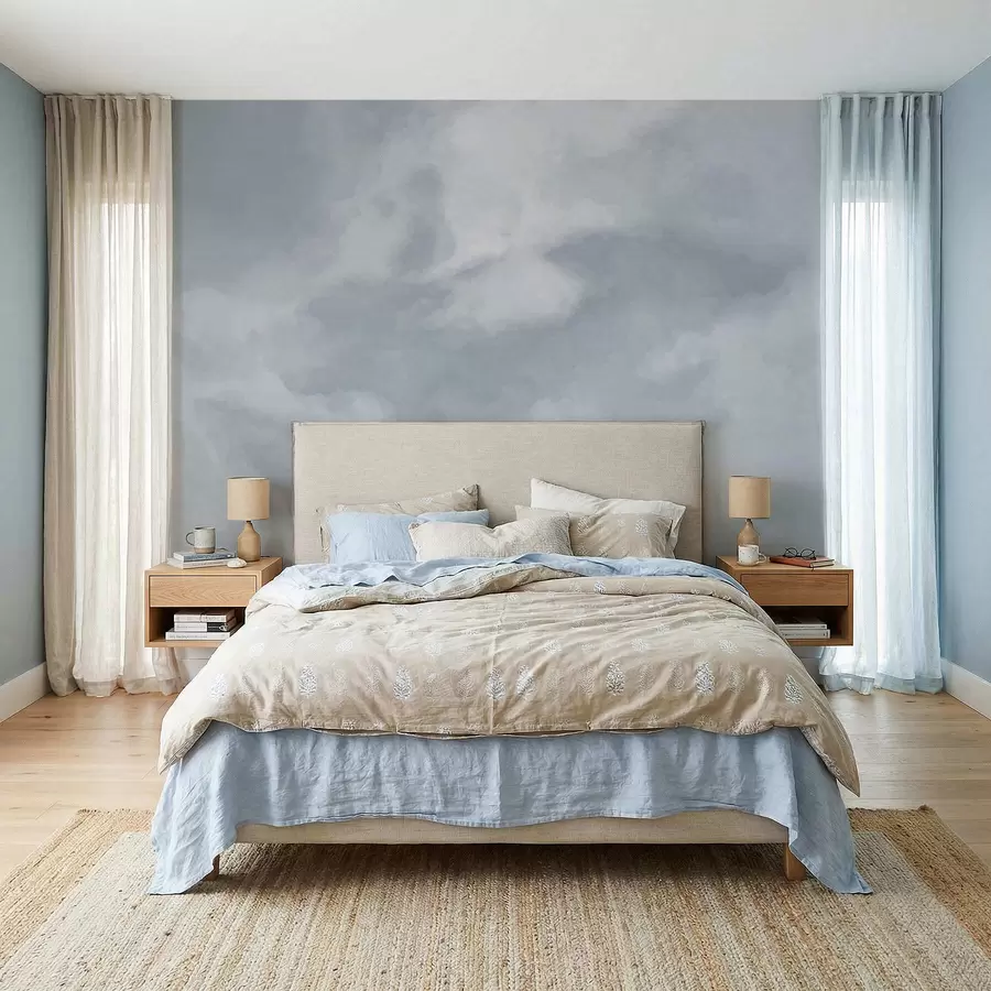 murales Fondo difuminado y suave en tonos gris claro w05426v1