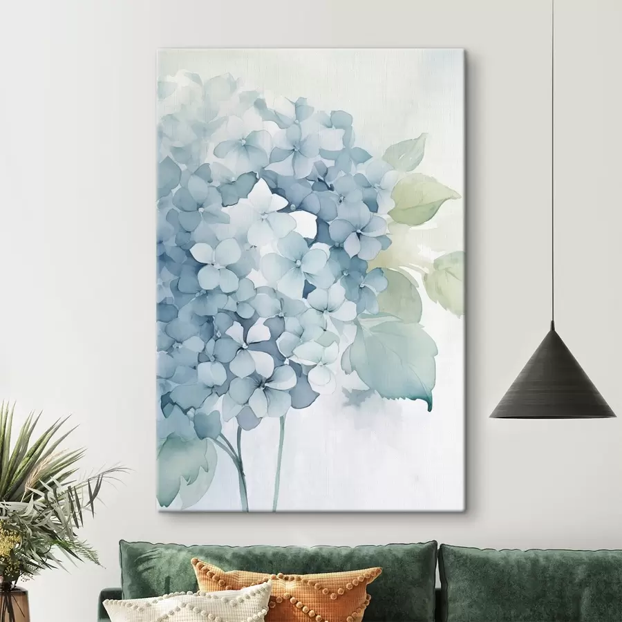 wall murals Blue hydrangeas s48635