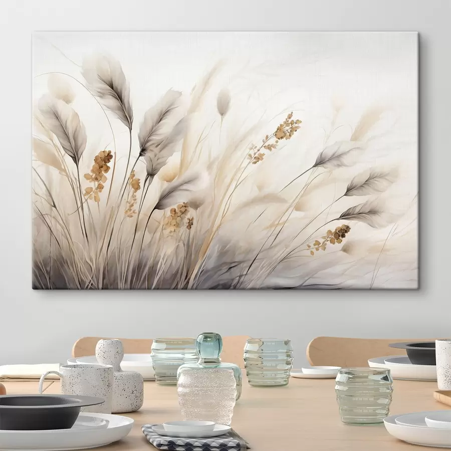 wall murals Grasses, warm tones s48641