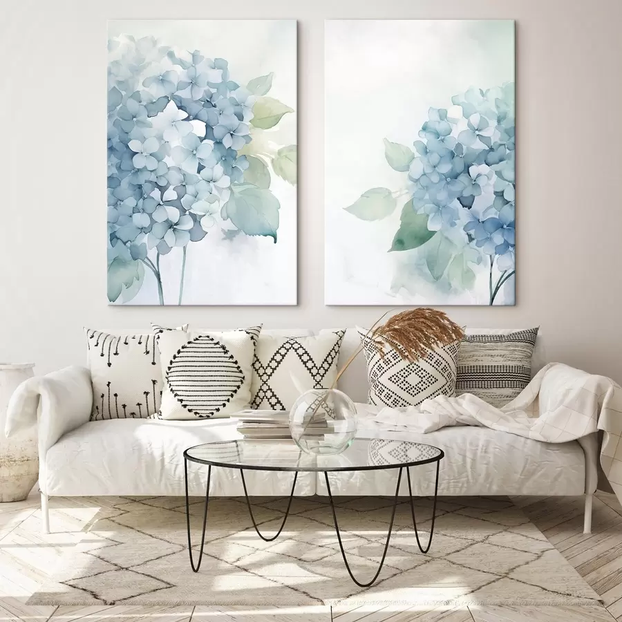wall murals pastel flowers, Scandinavian style m30281