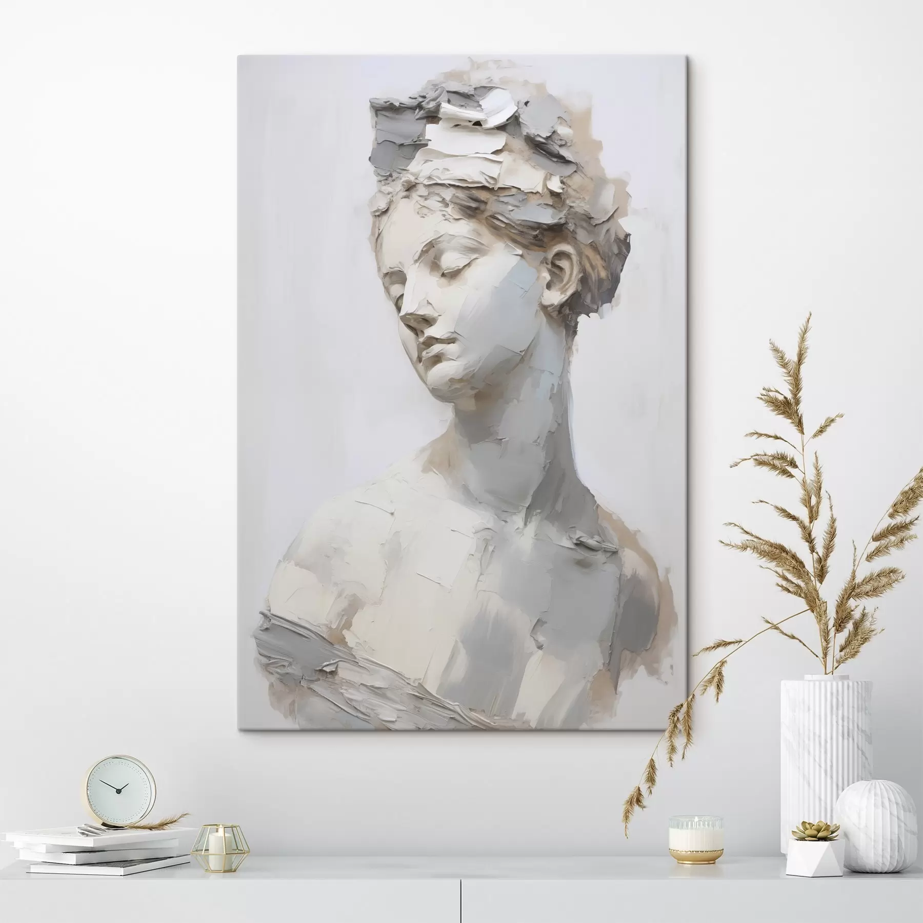 murales Busto antiguo de una mujer, imitación de un cuadro s48670