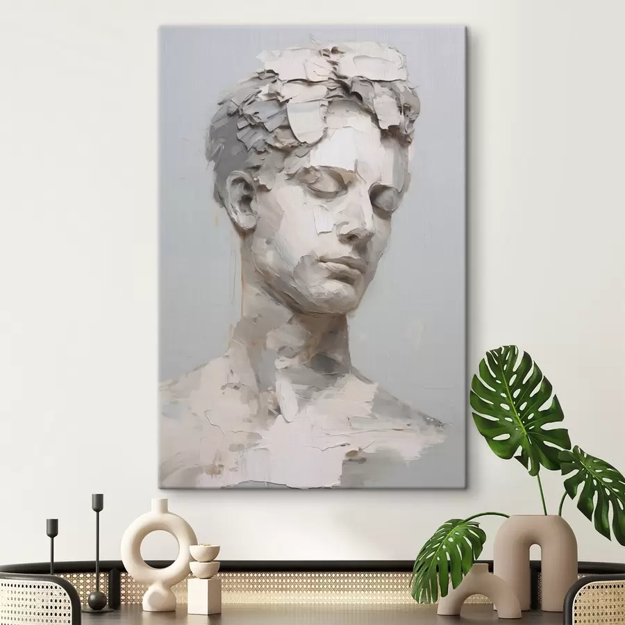 murales Busto antiguo de un hombre, imitación de un cuadro s48671