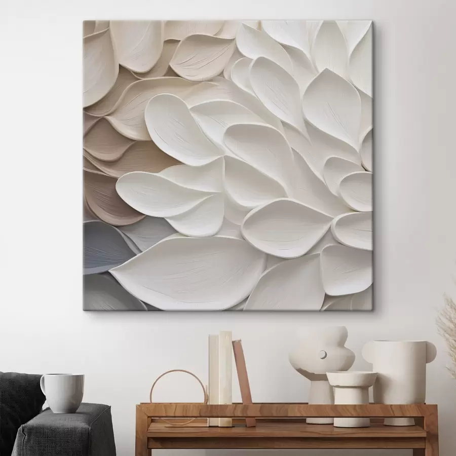 murales Pétalos abstractos: imitación de una pintura s48676