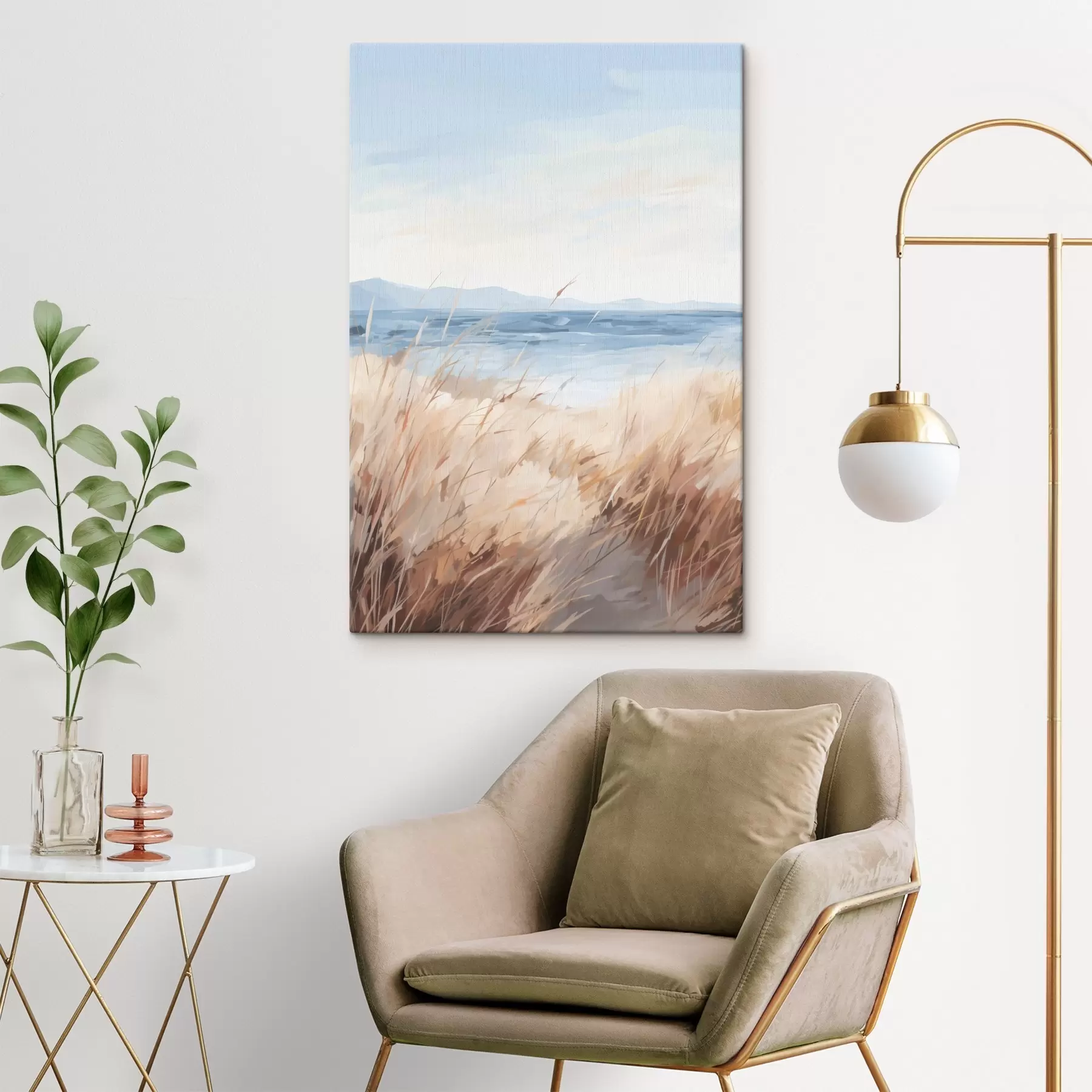 wall murals Coastal landscape imitation of painting s48678