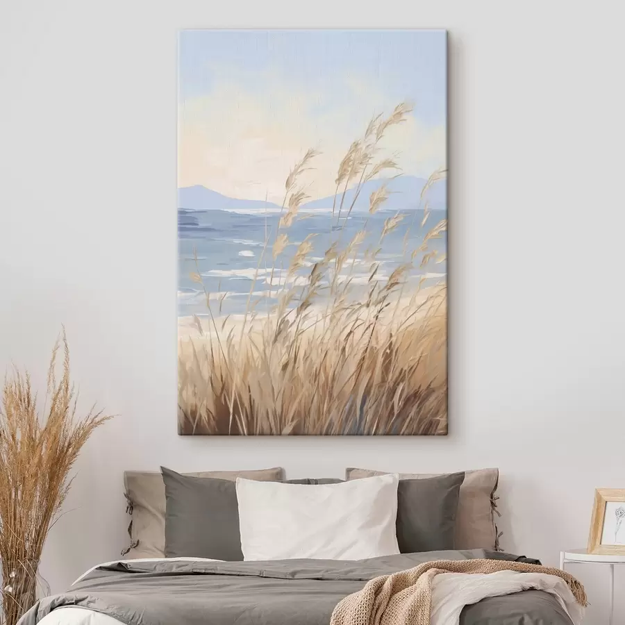 murales Pintura que imita un paisaje costero s48679