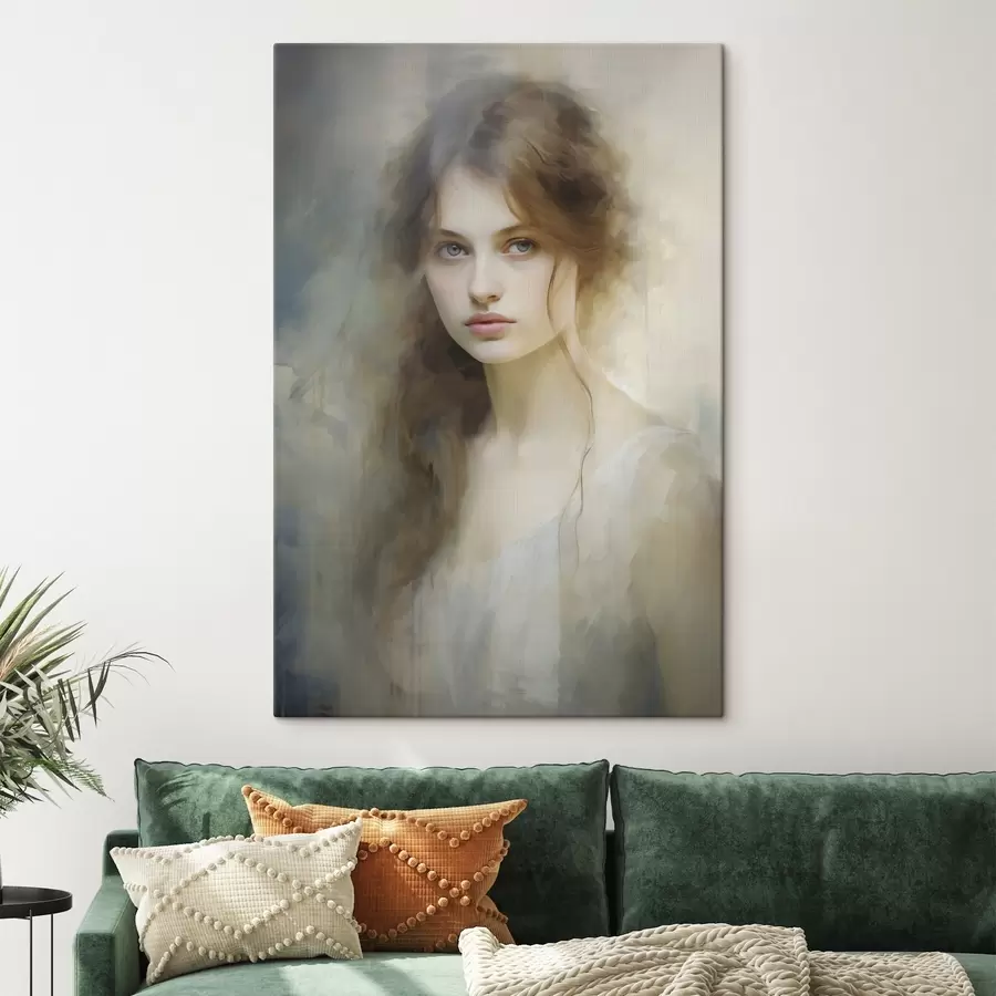 murales Cuadro de imitación de una niña s48682