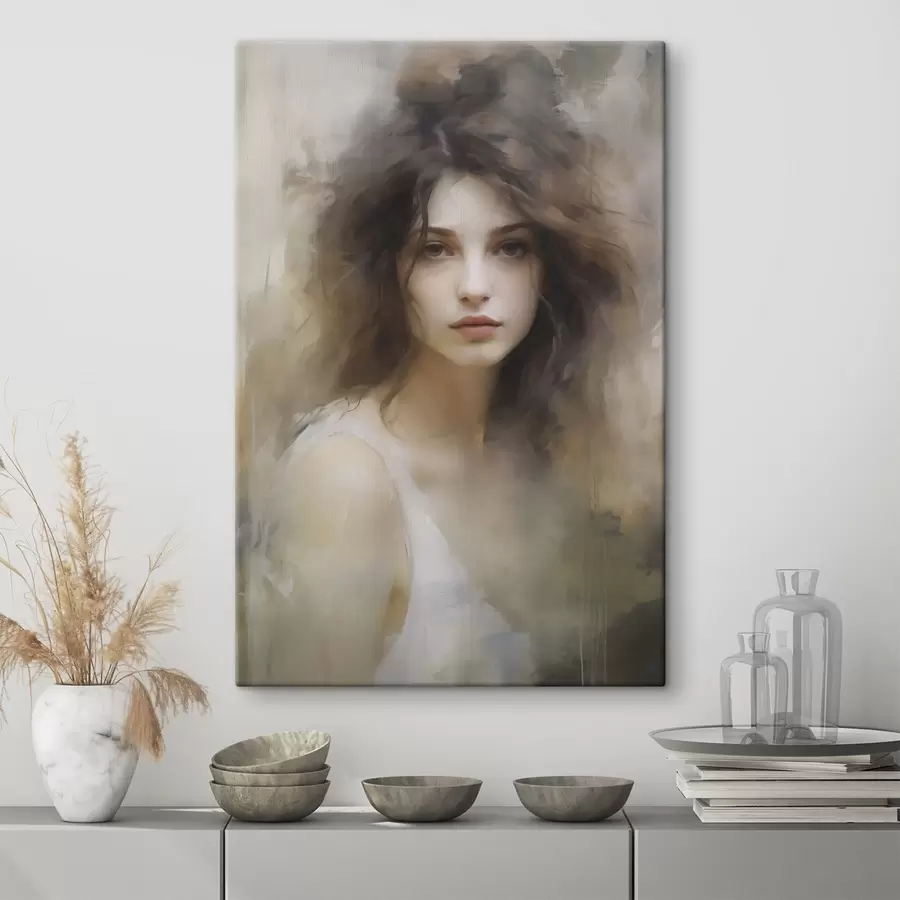 murales Cuadro de imitación de una niña s48683