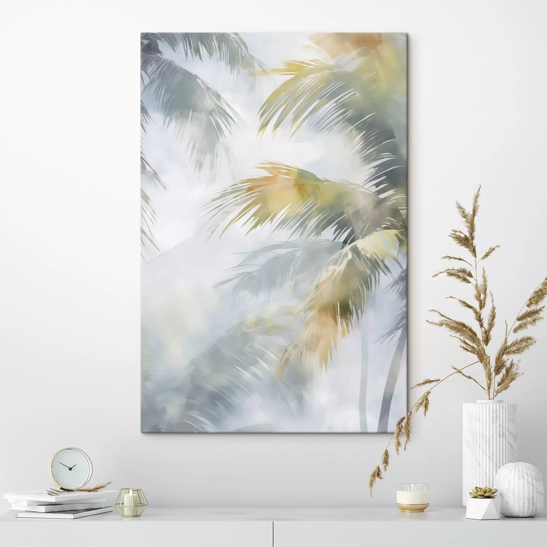 wall murals Abstract vegetation imitation of painting s48686