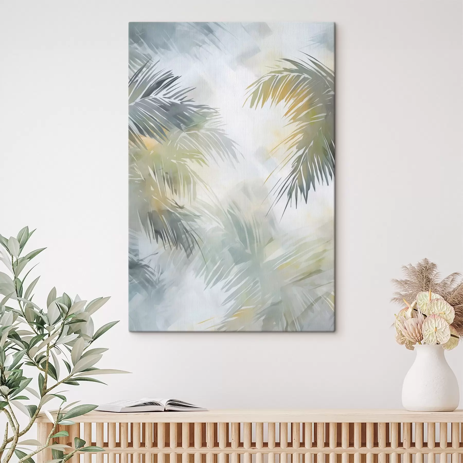 wall murals Abstract vegetation imitation of painting s48687