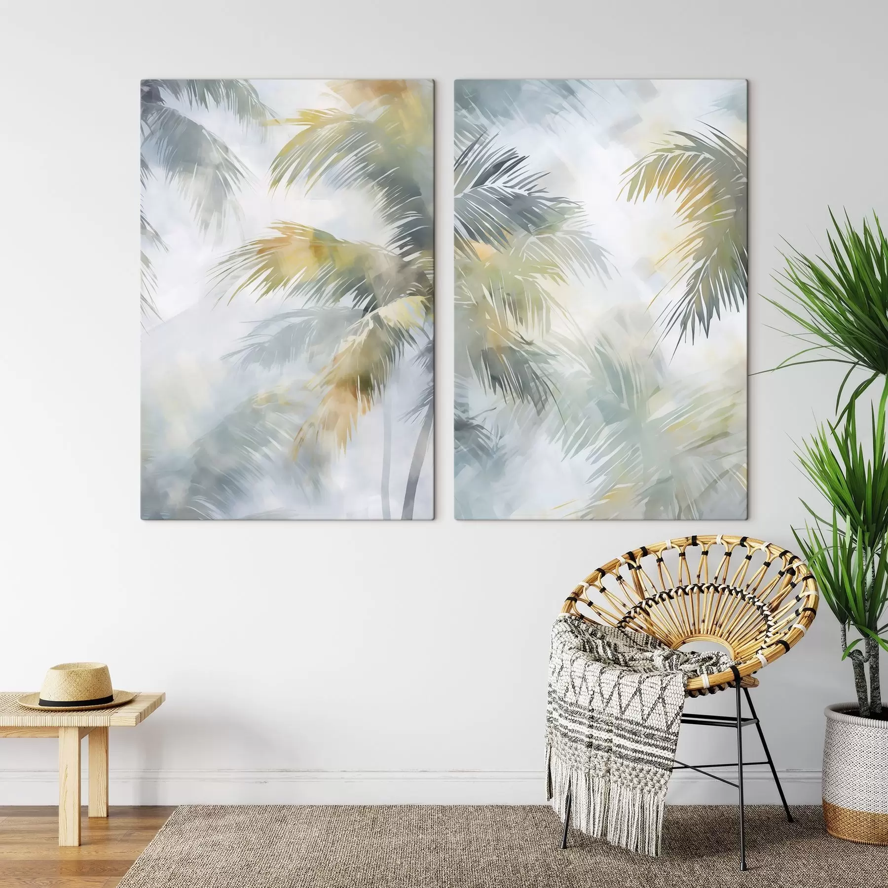 wall murals Abstract vegetation imitation of painting m30301