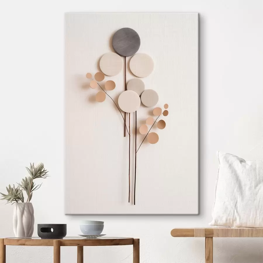 murales Formas redondeadas minimalistas sobre tallos delgados s48597
