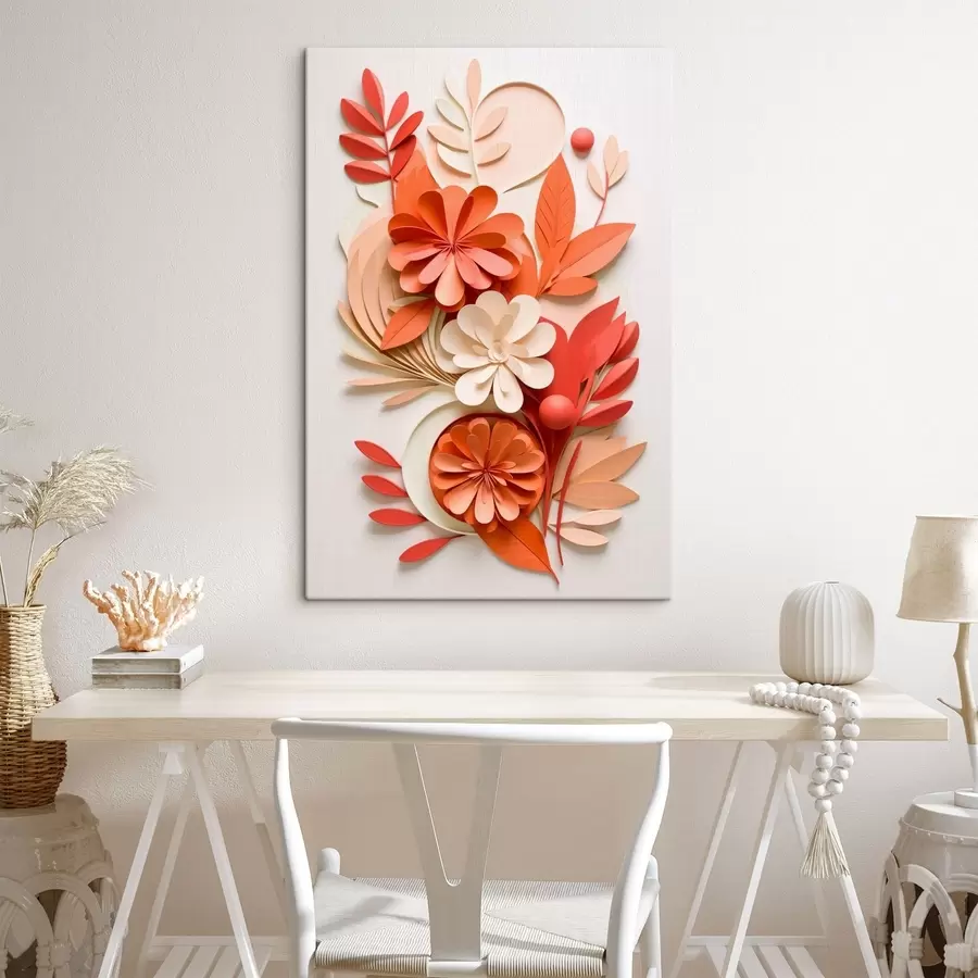 murales Composición floral luminosa en tonos cálidos s48600